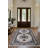 Isabel Collection Digital Print Cotton-Polyester Gray Moroccan Rug-832079077