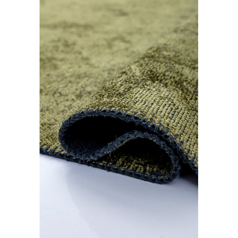 Rapture Green Abstract Luxury Area Rug, Rectangle 7'10" x 11'2"