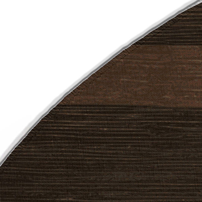 Tapis intérieur / extérieur brun HorizontalStripes, Rond 5 pi