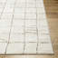 Ivory Modern Rug, Chequered Anti Slip Easy to Clean Rug For Living Room, Dining Room, Bedroom, Kitchen-24016561
