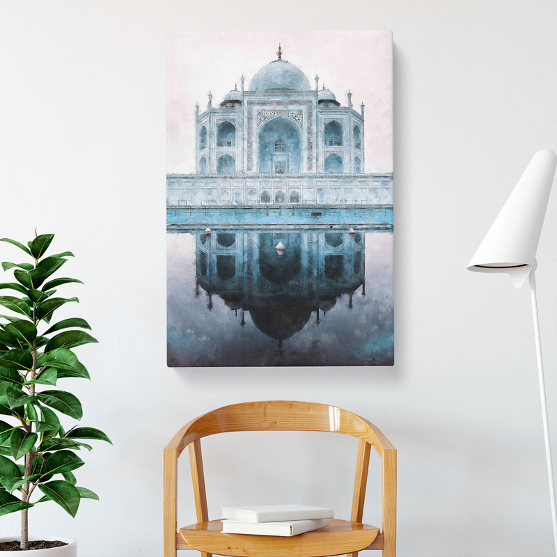The Taj Mahal In Agra India Abstract - Wrapped Canvas Painting, 91cm H x 60cm W x 3cm D