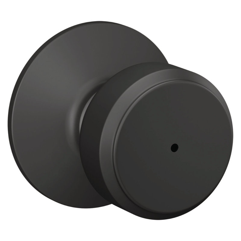 Bowery Privacy Knob (Bed & Bath), Matte Black
