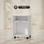 HOMCOM 2-Tier Printer Stand with Storage and Wheels, White