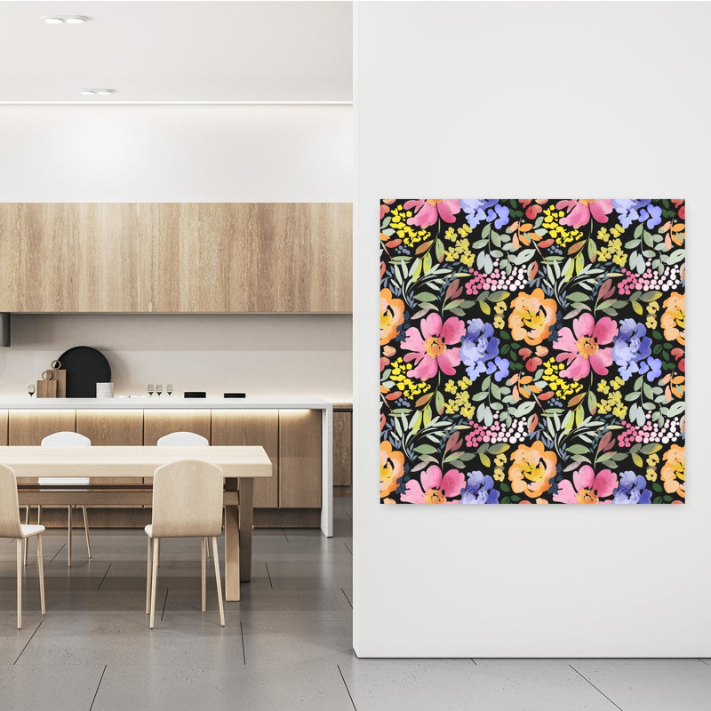 Art contemporain abstrait rétro, H 48 po x l 48 po
