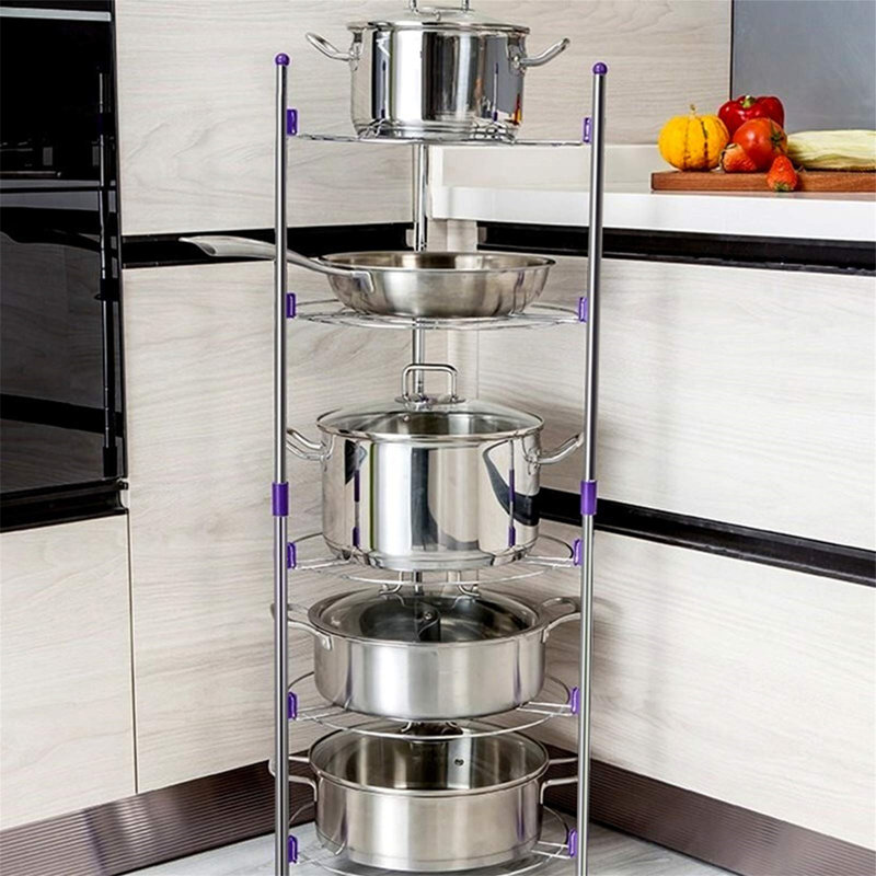 Stainless Steel 5-Tier Adjustable Frying Pan Rack