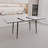 47" Expandable To 63" " Mdf Square White Marble Patterned Dining Table, Modern Industrial Kitchen And Dining Table