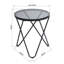 Jyhiem Glass Top Cross Legs End Table