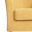 Chaise moderne avec accoudoirs jaune moutarde pour la maison - Revêtement doux, inclinable, confortable, confortable, relaxant, pieds carrés avec finition naturelle