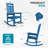 Outdoor Patio HDPE Rocking Adirondack Chair-930783616