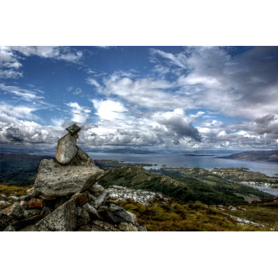 Stones On Hill In Scotland by Edelstoff - Wrapped Canvas Print