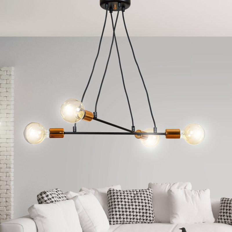 Mullen 4 - Light Cluster Pendant, Black