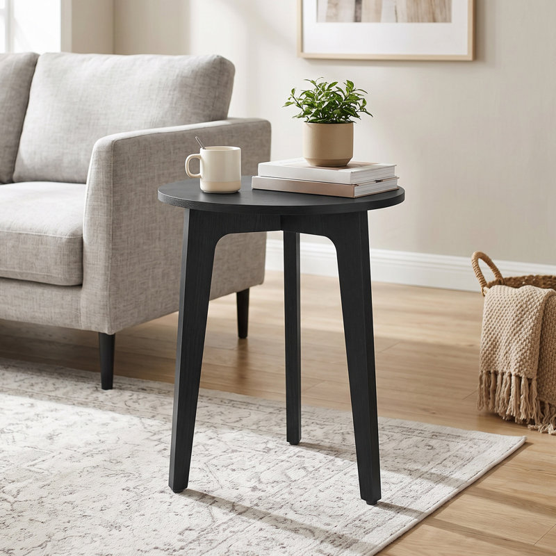 Table de bout ronde, Noir