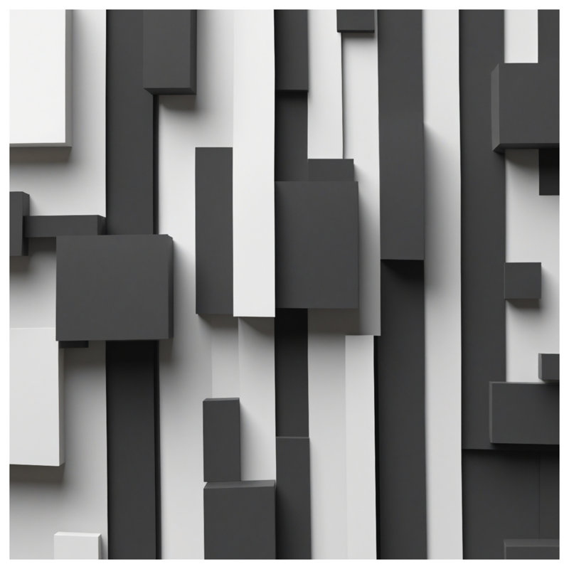 Housses de couette rectangulaires noires et blanches, Grand lit