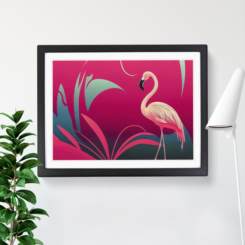 Spectacular Flamingo - Framed Print, Black Frame, 46cm H x 64cm W