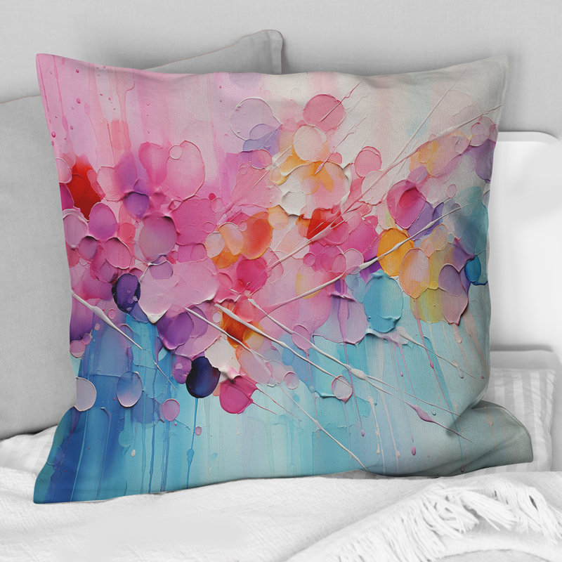 Coussin rose et rose pastel