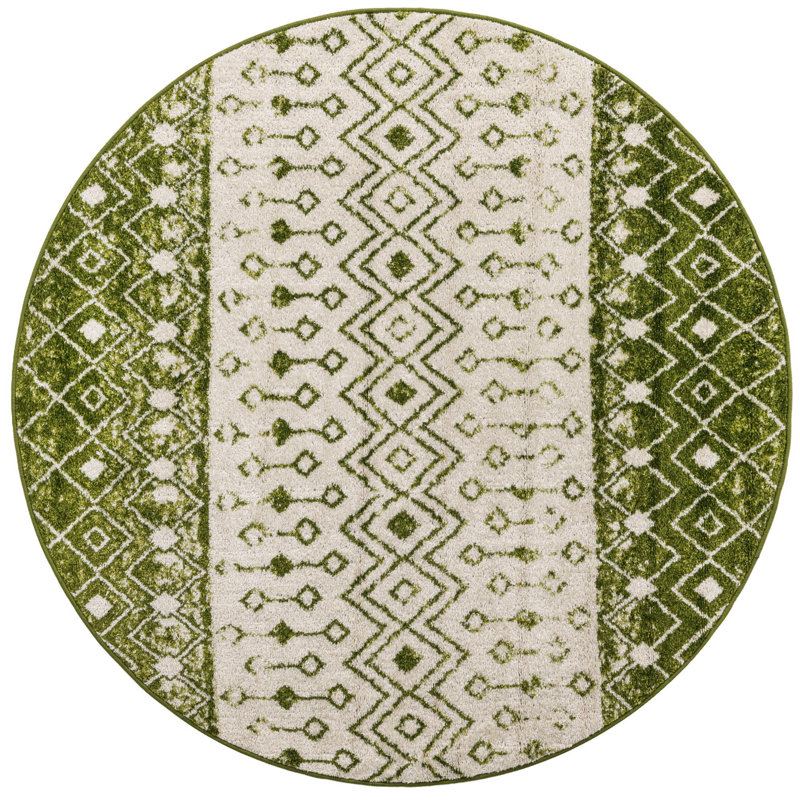 Somerville Geometric Indoor Rug, Round 5'3"