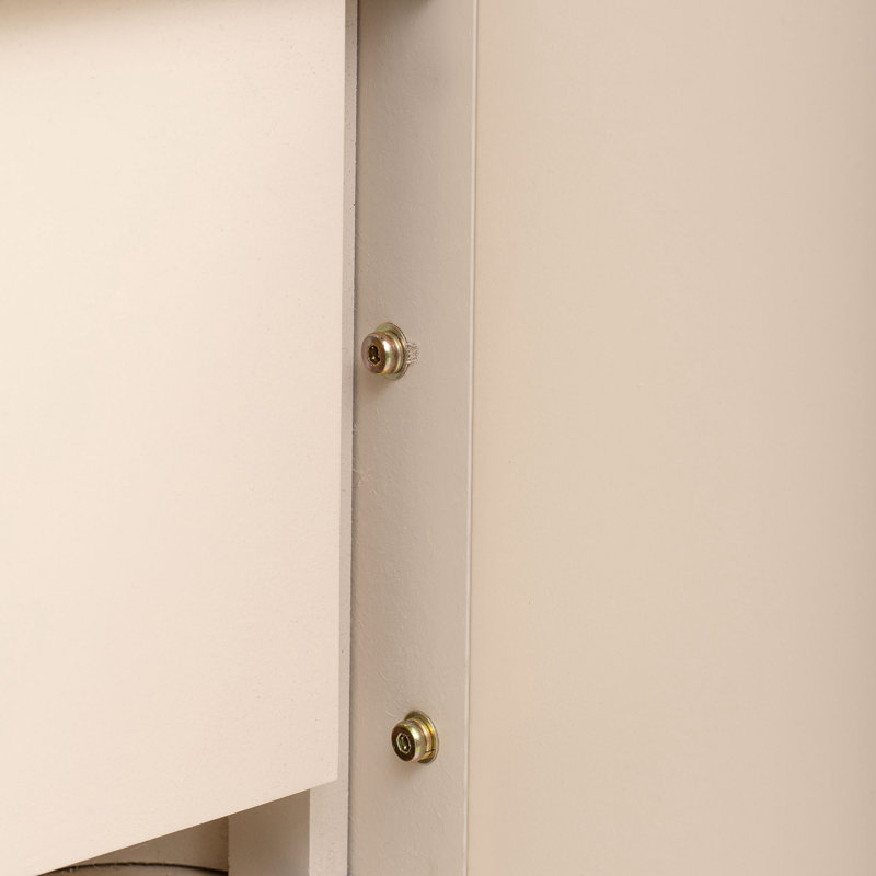 Console à silhouette rétro unique avec style ouvert, Bois naturel délavé