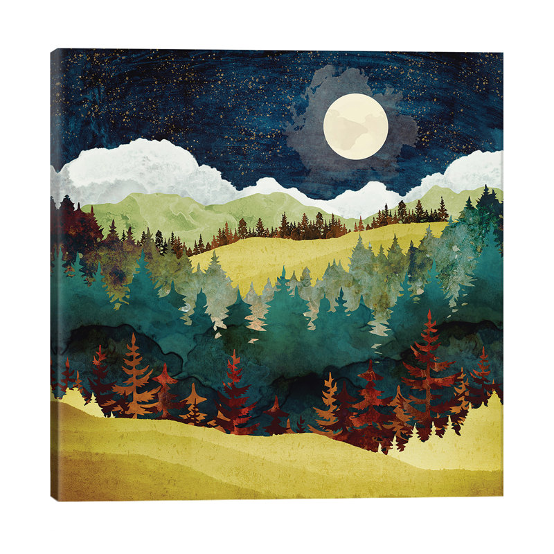 Autumn Moon - Wrapped Canvas Print, 66.04 cm H x 66.04 cm W x 1.91 cm D