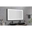 Miroir de salle de bain à DEL 96 x 36 pouces avec lumières, cadre en métal + verre argenté écologique, 1 pièce, miroir de meuble-lavabo mural lumineux, DEL à luminosité super brillante, fonction antibuée et mémoire