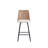Upholstered Beige Rattan Full Back Counter Swivel Bar Stool-2040474676