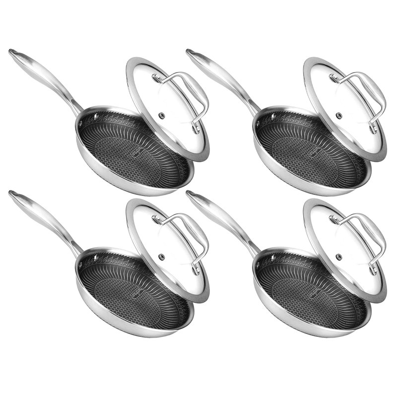 8 - Piece Non-Stick Stainless Steel Cookware Set