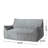 2-Seater Oversized Bean Bag Chair With Armrests-188413352