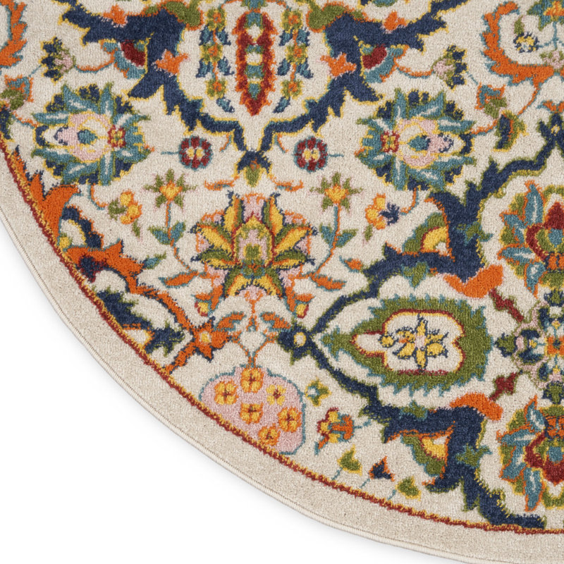 Whitingham Oriental Indoor Rug, Round 4'