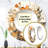 Palak Cream And Orange Flowers Bouquet Interpretation II - Bouquet Wall Mirror, Cream Round Decorative Mirror, Printed Metal Art-431509400