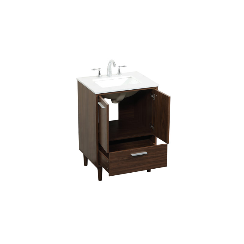 Ensemble de meuble-lavabo simple 24 po Baldwin, Noyer
