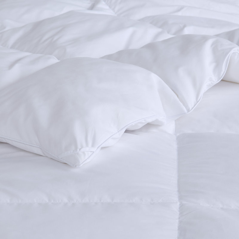 Heavy Warmth Goose Feather and Down Oversize Comforter, White, Twin/Twin XL Comforter