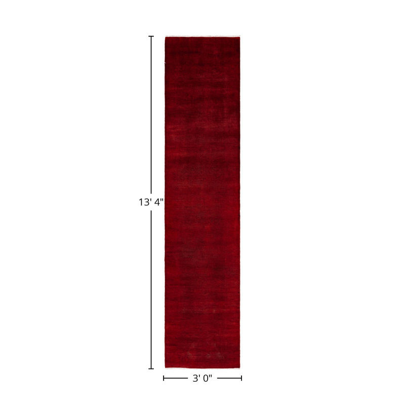 Tapis rouge unique de 3 pi x 13 pi 4 po Yul