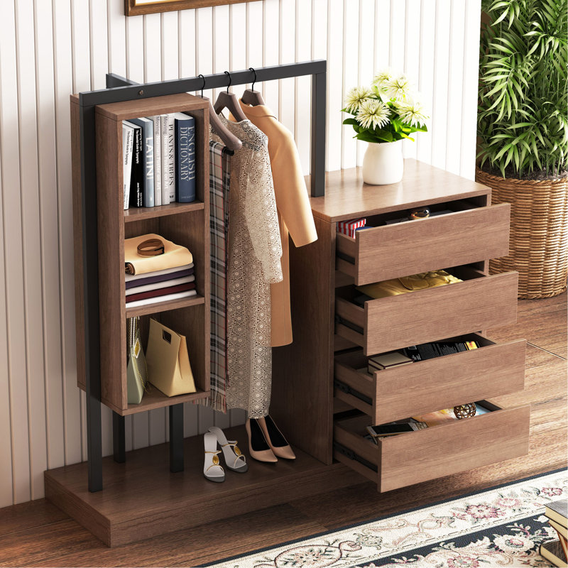 Versatile Wardrobe With Ample Storage And Stylish Design For Organized Living Spaces, Espresso