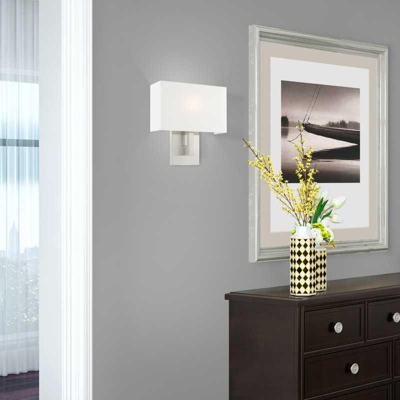 Ayeasha Flush Mounted Sconce, 12" H x 11" W x 3.95" D, Brushed Nickel