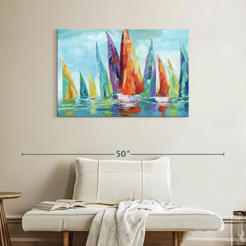 Mehar Fine Day Sailing I, 26" H x 39" W