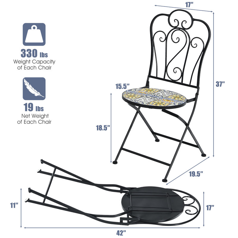 Chaise de patio Charlton Home Ghore