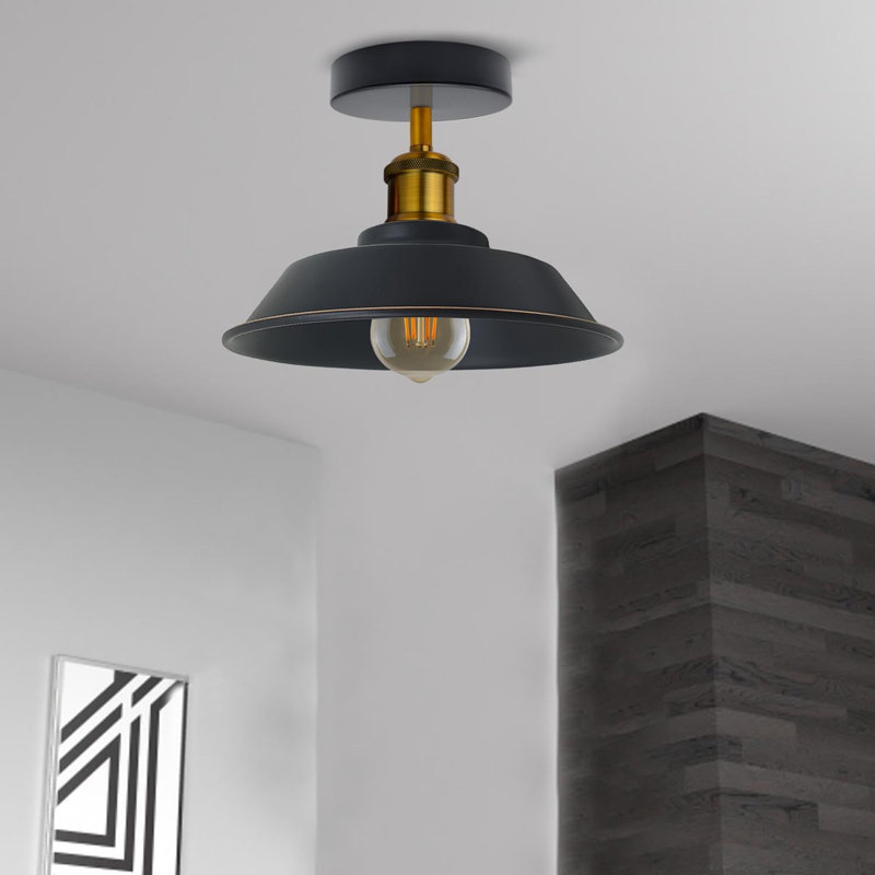 Semi Flush Mount, Black