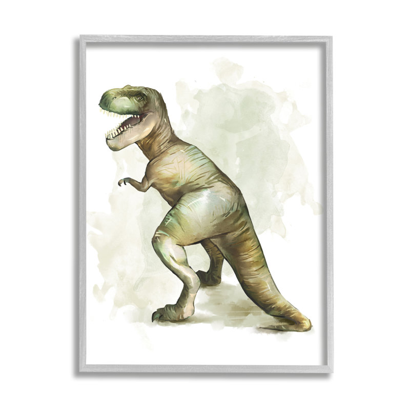 Dinosaure Abdul-Ahad T-Rex, Estampe numérique Farmhouse, H 20 po x l 16 po x P 1,5 po