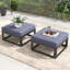 Repose-pieds modulaire d'extérieur en aluminium Layinsun (ensemble de 2)-117530036-117530039