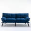 Lit pliant moderne, bleu marine, pièces ajustables, lit bleu pour petit appartement avec accoudoirs doux et lisses, pièce