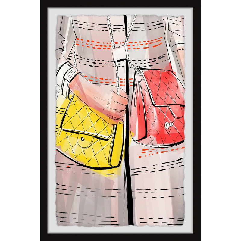 Fashionable Satchel by Parvez Taj - Single Picture Frame Painting, 45 cm H x 38 cm W