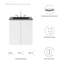 Base de meuble-lavabo simple 23 po mural seulement-1581743212-1581743213