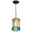 Enid 1 - Light Black/Blue/Yellow Single Pendant