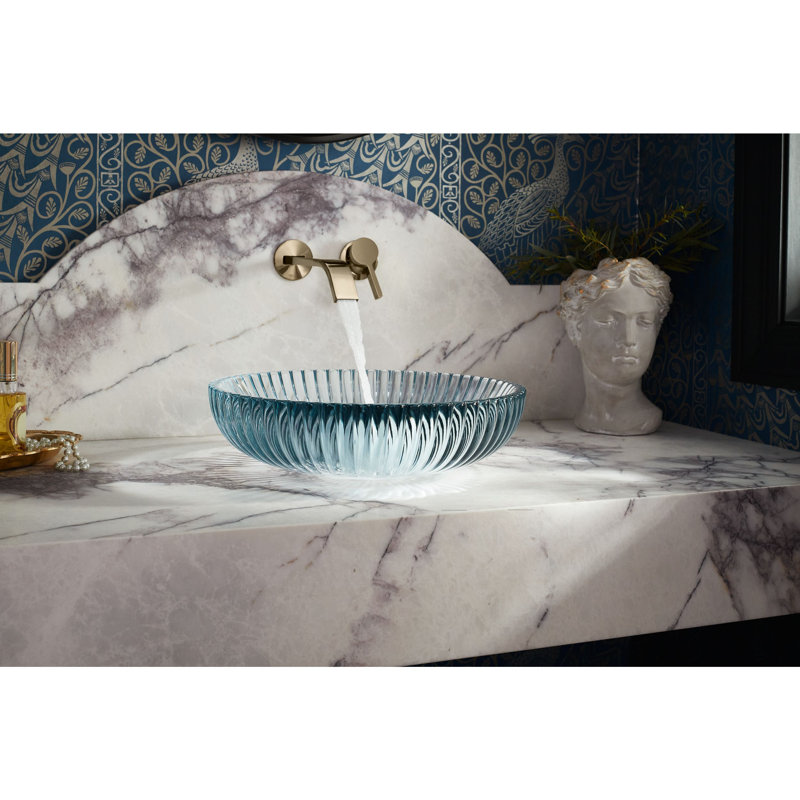Salute Vessel Bathroom Sink, Translucent Doe