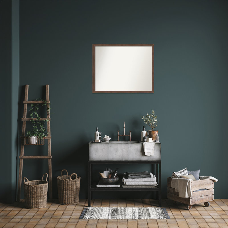 Miroir mural Florence, Rectangle, 23,75 po x 29,75 po, Brun clair