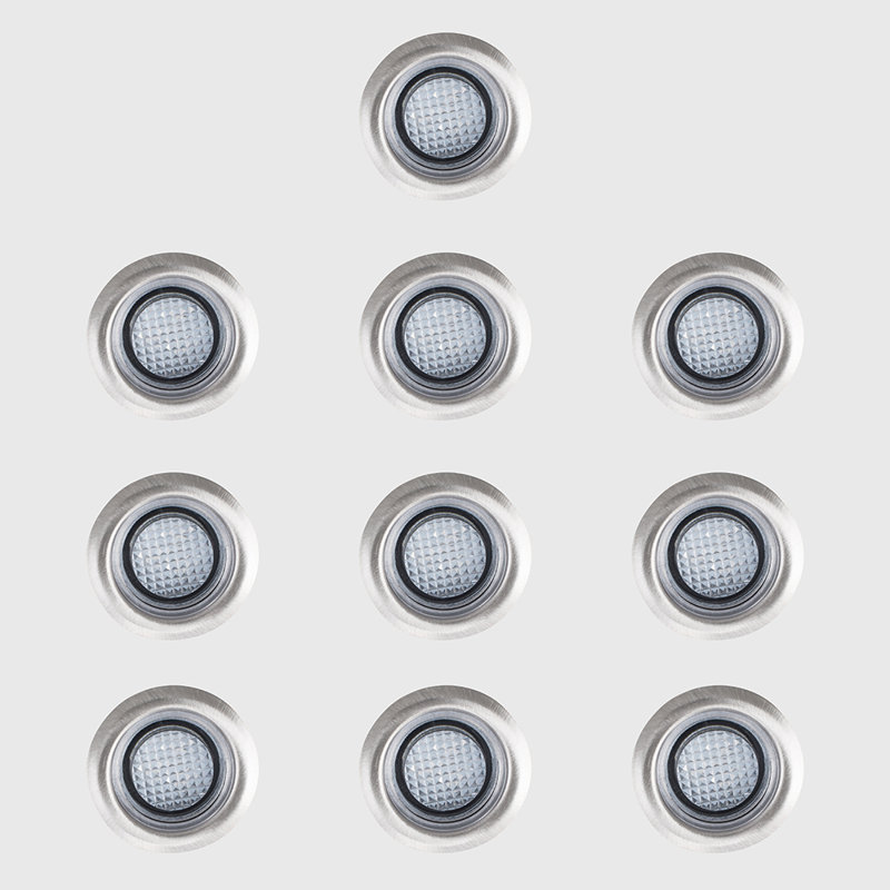 Mirakel Plug-in Integrated LED Steel Deck Light, Warm White