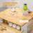 Storage Kitchen Island with Wood Top, Towel Rack