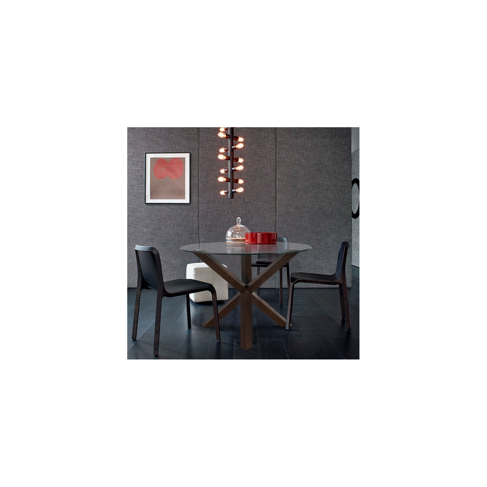 Barnett Round Dining Table, 30" H x 37.4" W x 37.4" L, Walnut