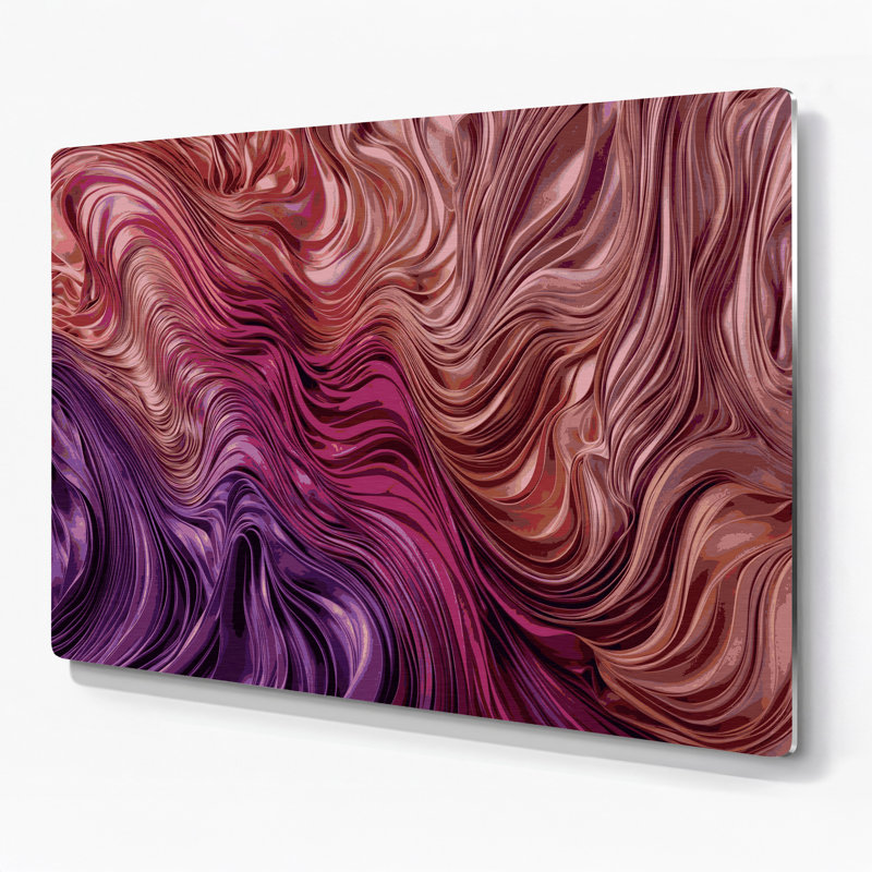 Gradient Abstract 24 Red Metal Wall Art