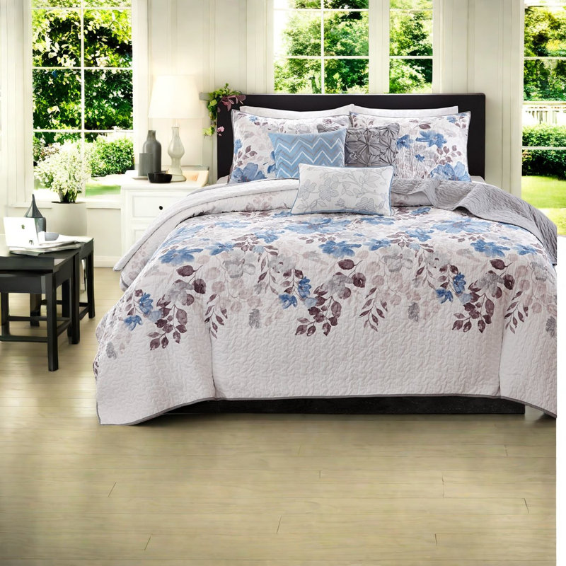 Reversible Bedding Sets, Cotton, Transitional Style, Ideal For Home