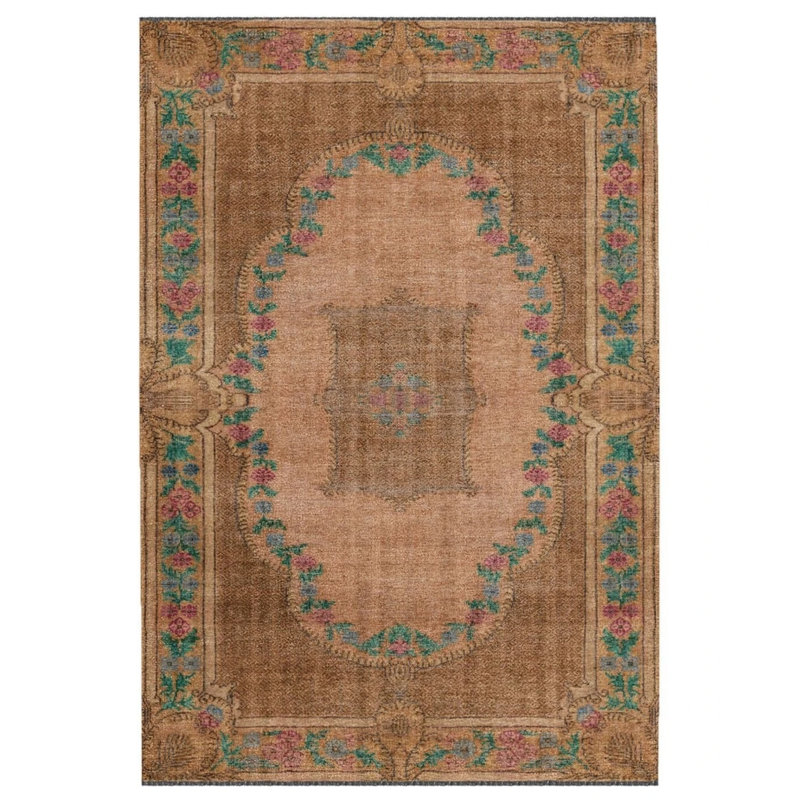 Tapis en coton tissé à la machine Tarango, Rectangle 2 pi 8 po x 5 pi